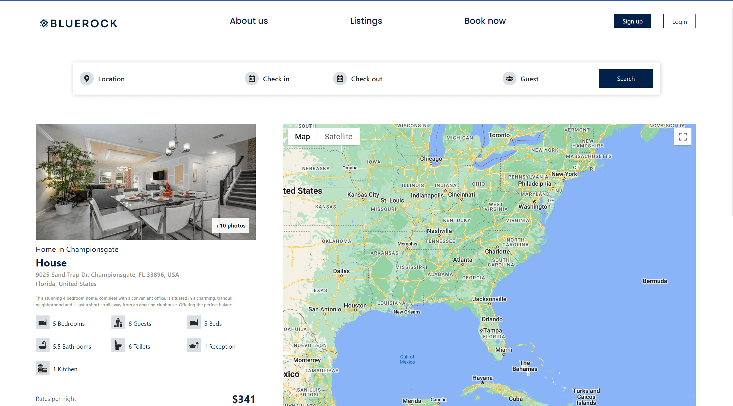 Bluerock Booking Page
